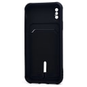 Чехол-накладка с картхолдером - SC304 для Apple iPhone X/XS (black)  — фото 2