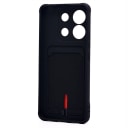 Чехол-накладка с картхолдером - SC304 для Redmi Note 13 Pro 4G (black)  — фото 2