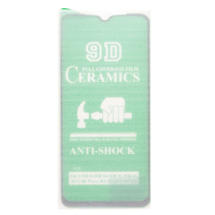 Защитная плёнка - Ceramics 2.5D для Redmi 9A/9C/10A/Poco C3/Poco C31 (black)  — фото 2