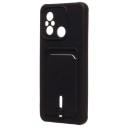 Чехол-накладка с картхолдером - SC304 для Redmi 12C/Poco C55 (black)  — фото 1