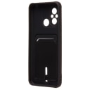 Чехол-накладка с картхолдером - SC304 для Redmi 12C/Poco C55 (black)  — фото 2