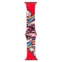 Ремешок на кнопке - Sport Band для Apple Watch 42/44/45/46/49 мм (L) (red/print 014)  — фото 1