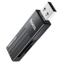 Карт-ридер USB - Hoco HB20 Mindful 2 in 1 (black)  — фото 1
