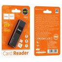 Карт-ридер USB - Hoco HB20 Mindful 2 in 1 (black)  — фото 2
