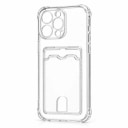 Чехол-накладка с картхолдером - SC276 для Apple iPhone 15 Pro Max (transparent)  — фото 1