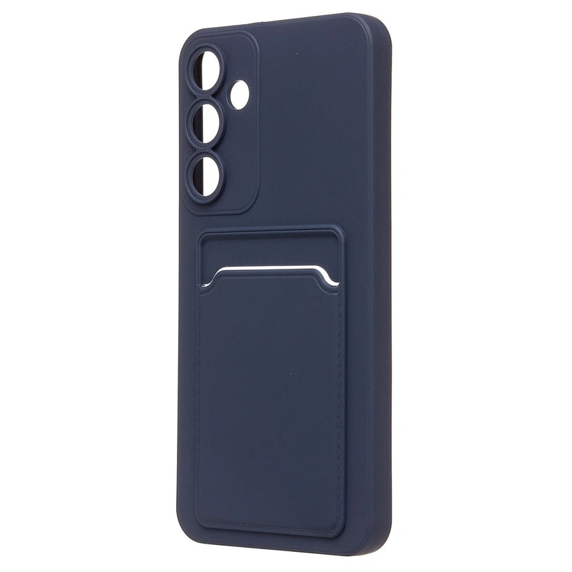 Чехол-накладка с картхолдером - SC337 для Samsung Galaxy A55 (dark blue) 
