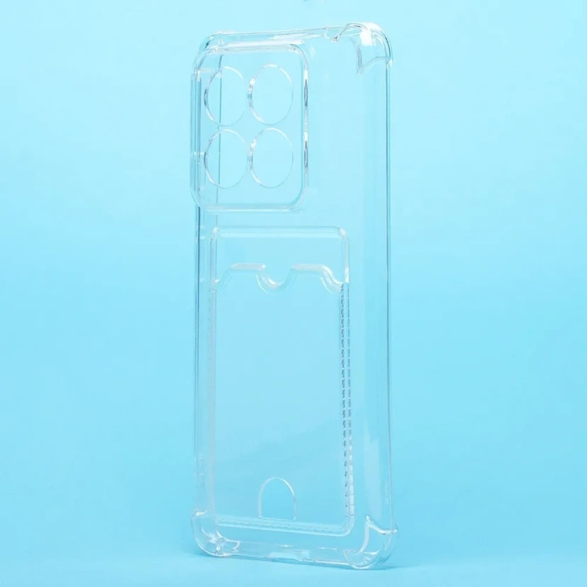 Чехол-накладка с картхолдером - SC338 для Xiaomi 14 Pro (transparent) 