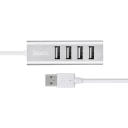 Хаб USB - 4 USB - Hoco HB1 (80 см) (silver)  — фото 1