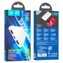 Внешний аккумулятор 10000mAh - Hoco J100 CCC 2.1A (Micro-USB/Type-C/2xUSB) (white)  — фото 1