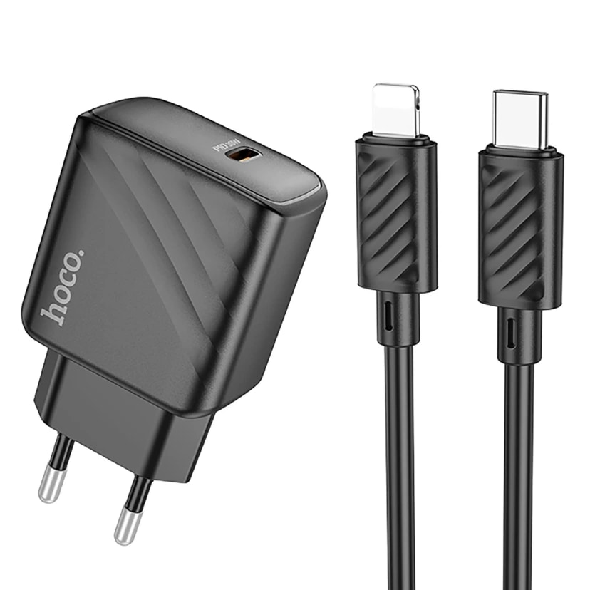 Адаптер сетевой - Hoco CS22A Value 30W PD (Type-C) + кабель Type-C - Type-C (black) 