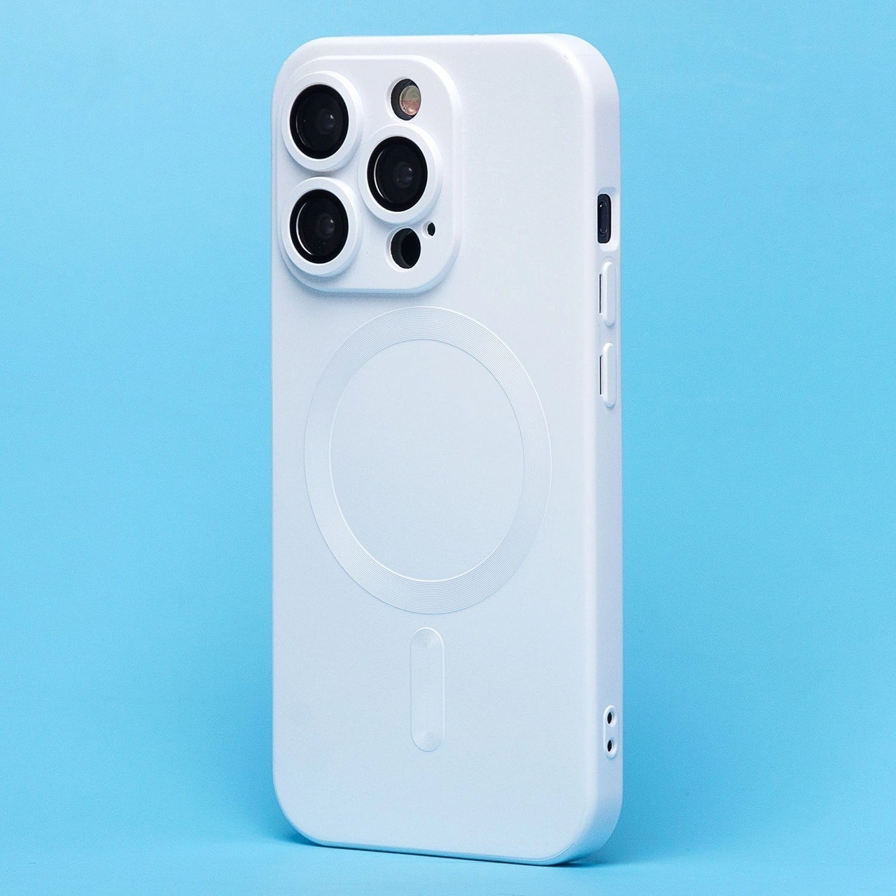 Чехол-накладка - SM020 Matte SafeMag для Apple iPhone 15 Pro (white) 