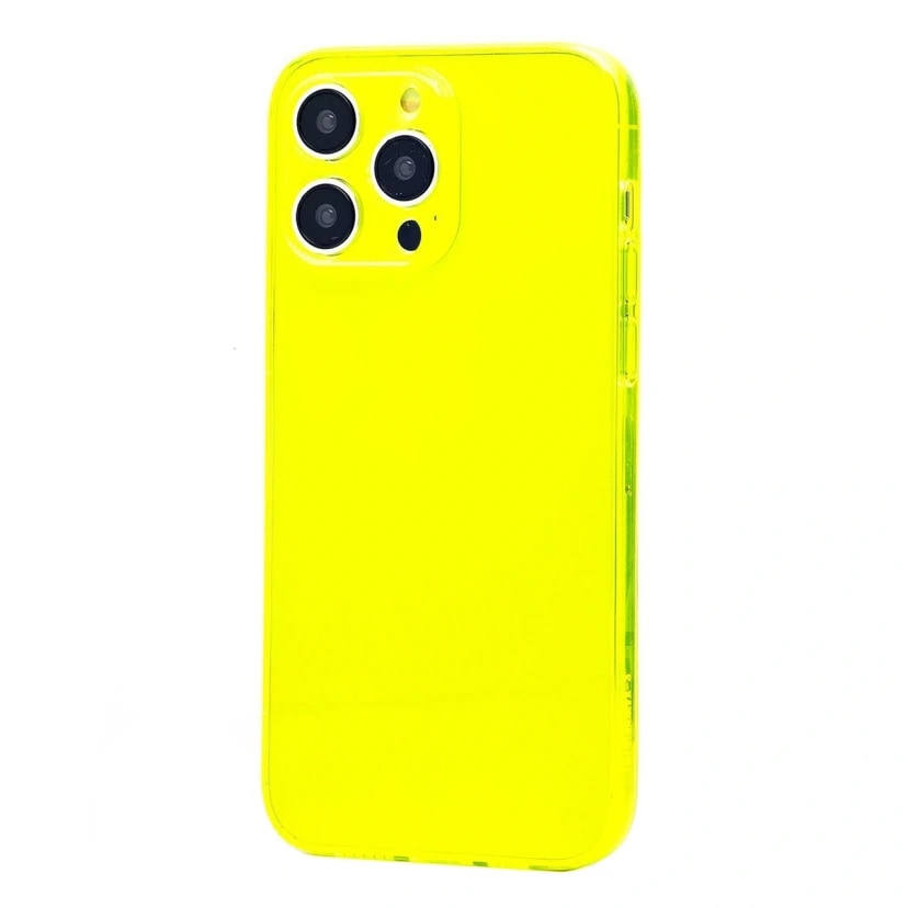 Чехол-накладка - SC344 для Apple iPhone 14 Pro Max (transparent/yellow) 