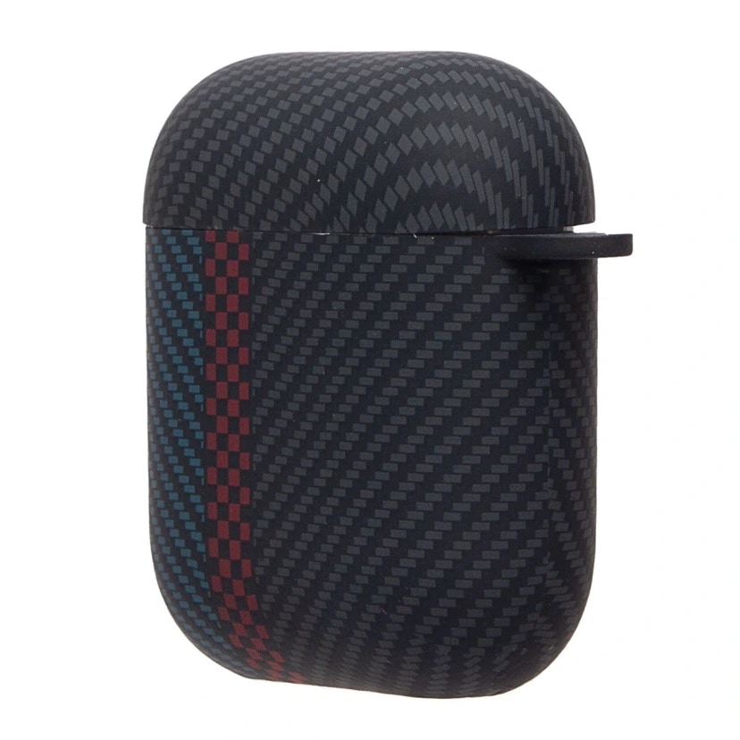 Чехол - Luxo Creative PC120 для кейса Apple AirPods 1/2 (black/blue) — фото 3