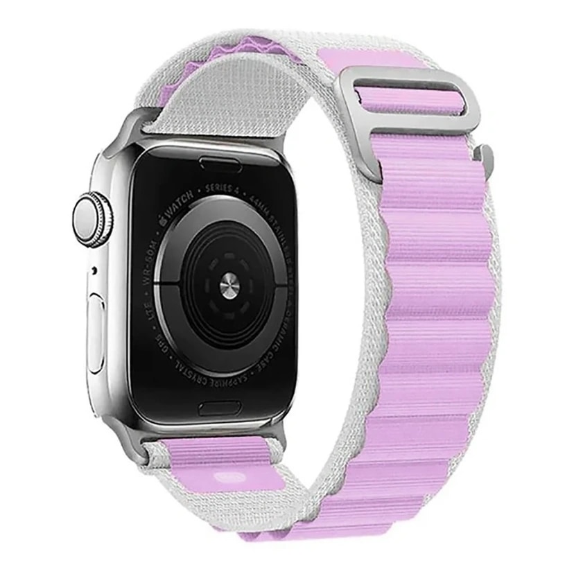 Ремешок на застёжке - Alpine Loop для Apple Watch 38/40/41 мм (white/light violet) 