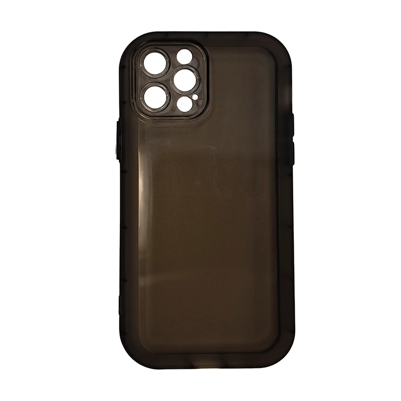 Чехол-накладка - SC200 для Apple iPhone 12 Pro (transparent black) 