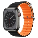 Ремешок на застёжке - WB26 Ocean Band для Apple Watch 42/44/45/46/49 мм (black/orange)  — фото 2