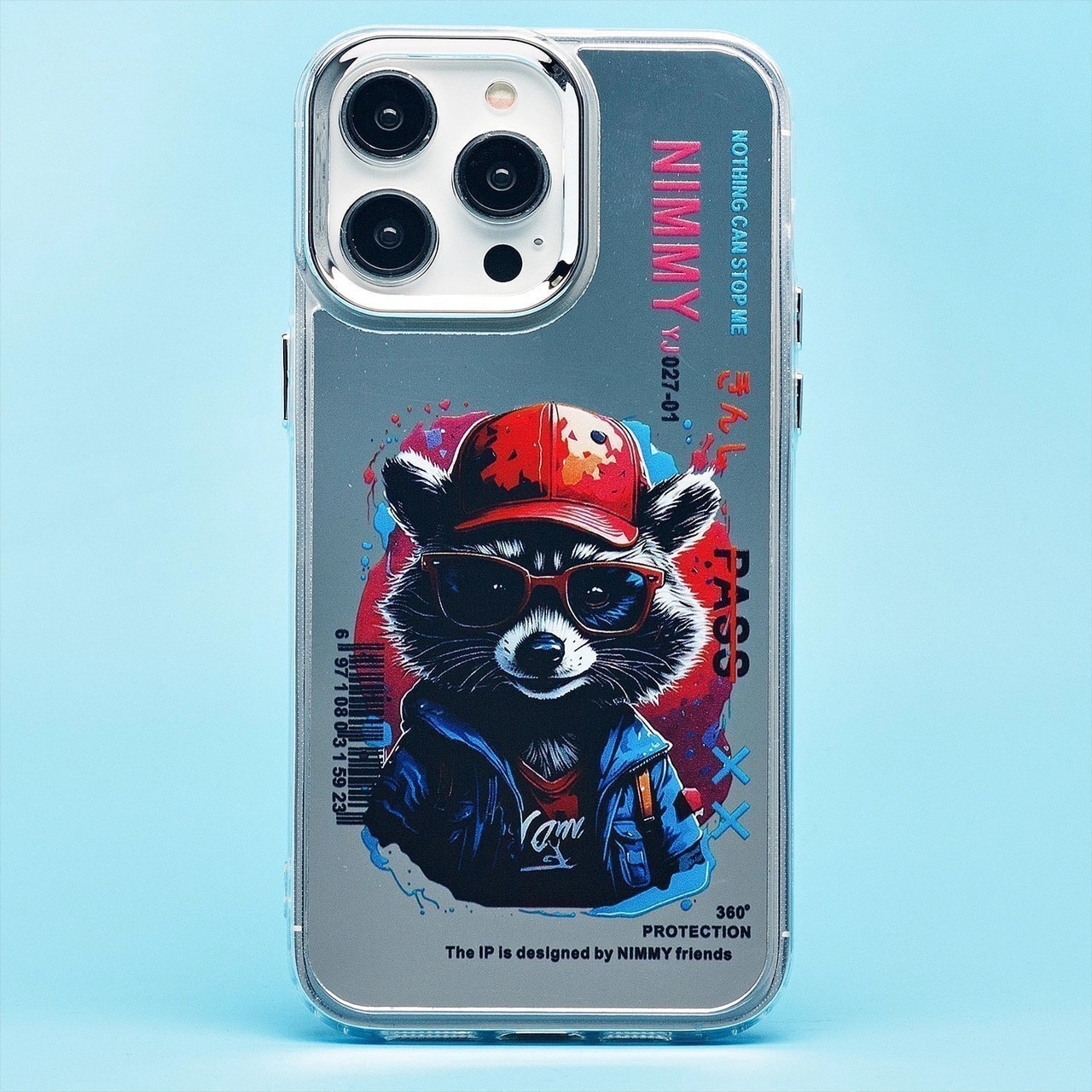 Чехол-накладка - PC092 для Apple iPhone 14 Pro Max (print racoon) 