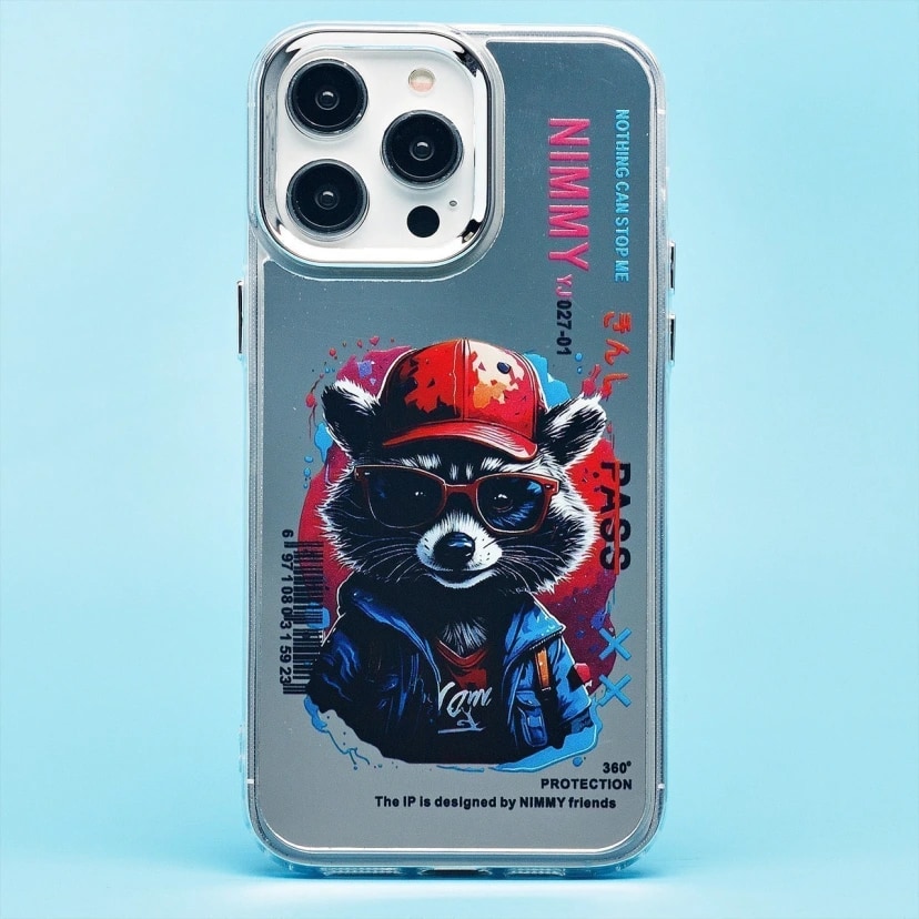 Чехол-накладка - PC092 для Apple iPhone 14 Pro Max (print racoon) 