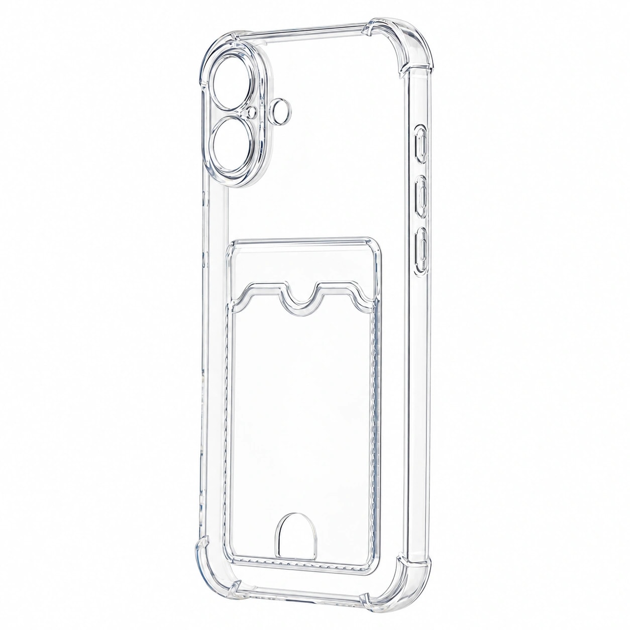 Чехол-накладка с картхолдером - SC276 для Apple iPhone 16 Plus (transparent) 