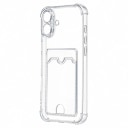 Чехол-накладка с картхолдером - SC276 для Apple iPhone 16 Plus (transparent)  — фото 1