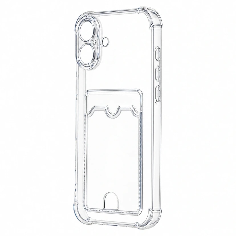 Чехол-накладка с картхолдером - SC276 для Apple iPhone 16 Plus (transparent) 