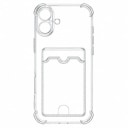 Чехол-накладка с картхолдером - SC276 для Apple iPhone 16 Plus (transparent)  — фото 2