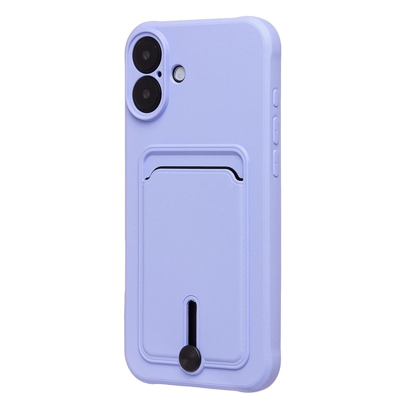 Чехол-накладка с картхолдером - SC304 для Apple iPhone 16 Plus (light violet) 