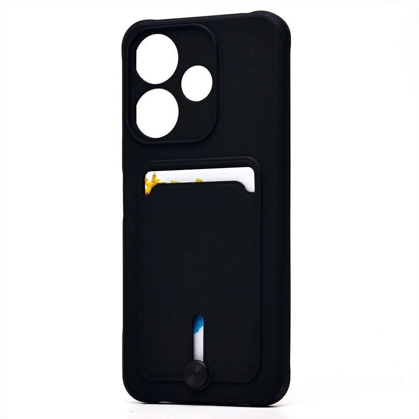 Чехол-накладка с картхолдером - SC304 для Redmi 13 4G (black) 