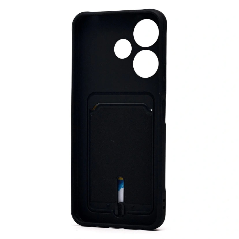 Чехол-накладка с картхолдером - SC304 для Redmi 13 4G (black)  — фото 2