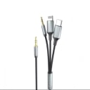 Кабель Apple lightning/Type-C/3.5 jack - 3.5 jack - Earldom ET-AUX72 (120 см) (black)  — фото 1