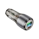 Адаптер автомобильный - Borofone BZ30 Absolute 48W PD+QC3.0 (USB/Type-C) (black)  — фото 1