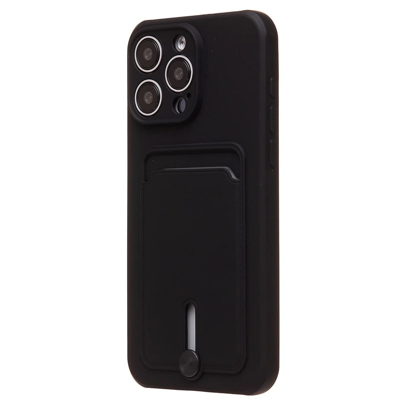 Чехол-накладка с картхолдером - SC304 для Apple iPhone 15 Pro Max (black) 