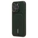 Чехол-накладка с картхолдером - SC304 для Apple iPhone 15 Pro (dark green)  — фото 1