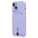 Чехол-накладка с картхолдером - SC304 для Apple iPhone 15 (light violet)  — фото 1