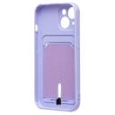 Чехол-накладка с картхолдером - SC304 для Apple iPhone 15 (light violet)  — фото 2