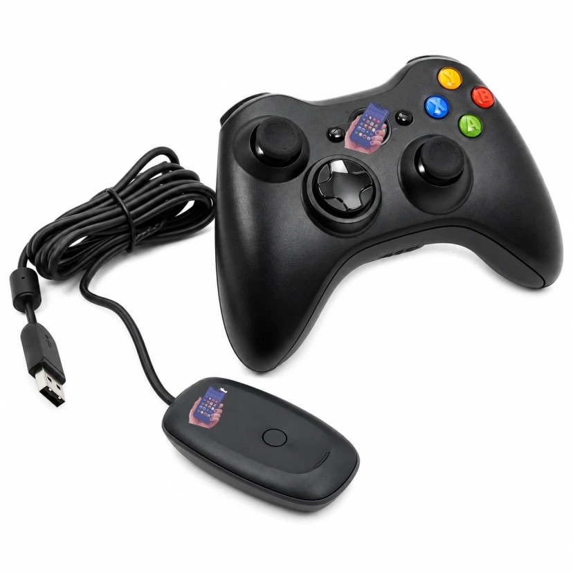 Геймпад - X360 Replica + беспроводной переходник (black) 