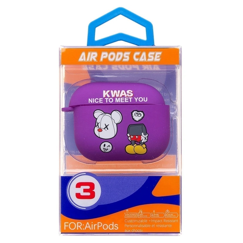 Чехол - Luxo Creative SC086 для кейса Apple AirPods 3 (print/violet) 