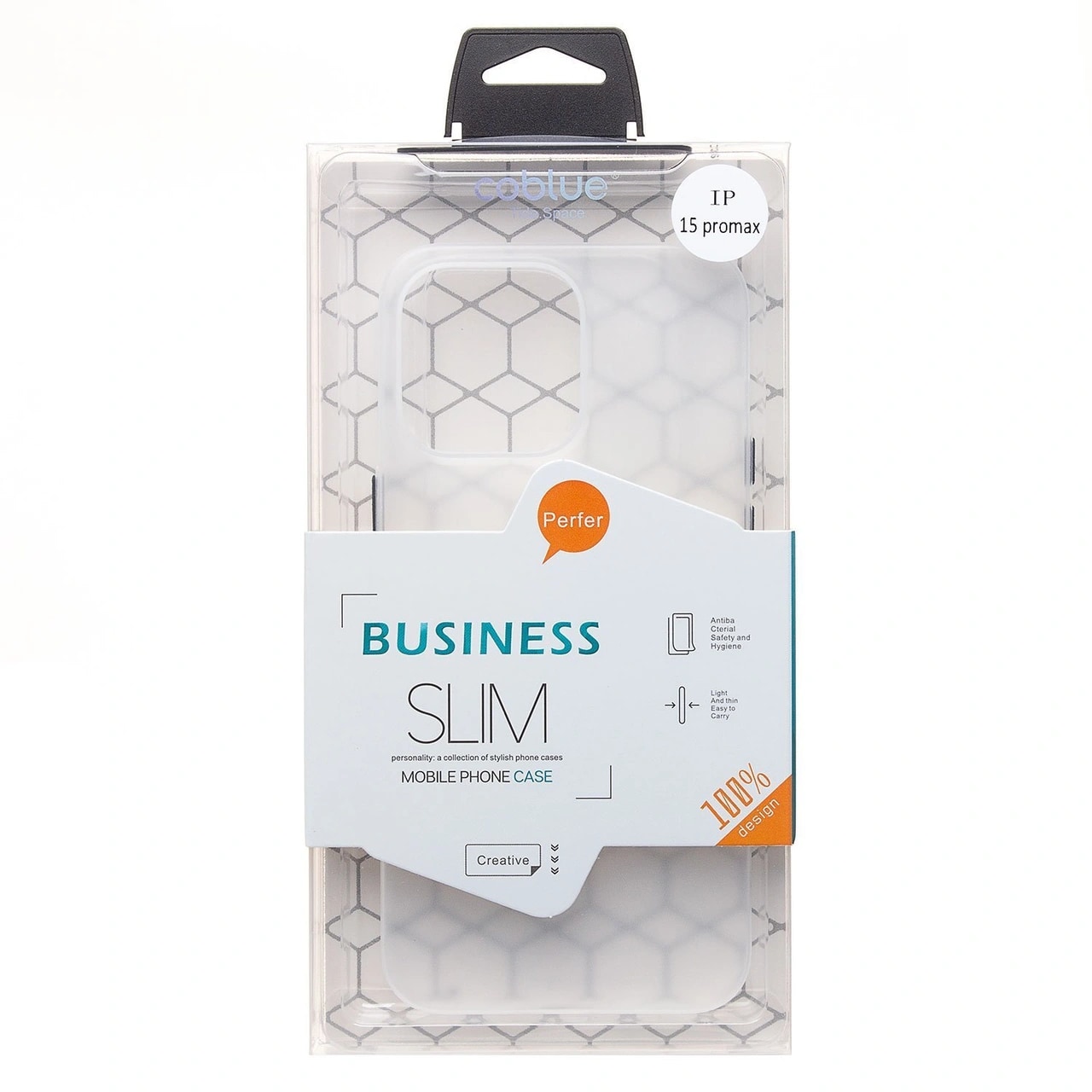 Чехол-накладка - PC091 для Apple iPhone 15 Pro Max (matte transparent/white) 