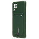 Чехол-накладка с картхолдером - SC304 для Samsung Galaxy A12 (dark green)  — фото 1