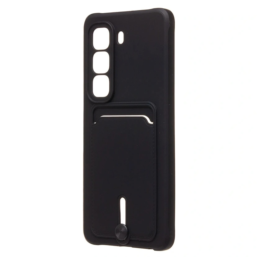 Чехол-накладка с картхолдером - SC304 для Infinix Hot 50 4G (black) 