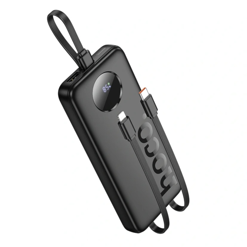 Внешний аккумулятор 10000mAh - Hoco J132 22.5W PD+QC3.0 (2xType-C/USB/Cables) (black) 