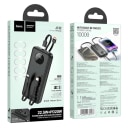 Внешний аккумулятор 10000mAh - Hoco J132 22.5W PD+QC3.0 (2xType-C/USB/Cables) (black)  — фото 1