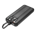 Внешний аккумулятор 10000mAh - Hoco J132 22.5W PD+QC3.0 (2xType-C/USB/Cables) (black)  — фото 3