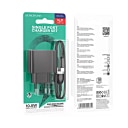 Адаптер сетевой - Borofone BAS11A Erudite 2.1A (USB) + кабель USB - Apple lightning (black)  — фото 2
