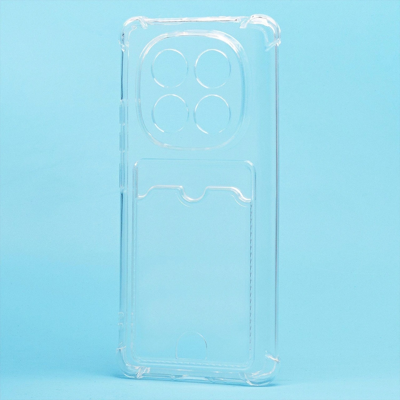 Чехол-накладка с картхолдером - SC276 для Redmi Note 14 Pro (transparent) 