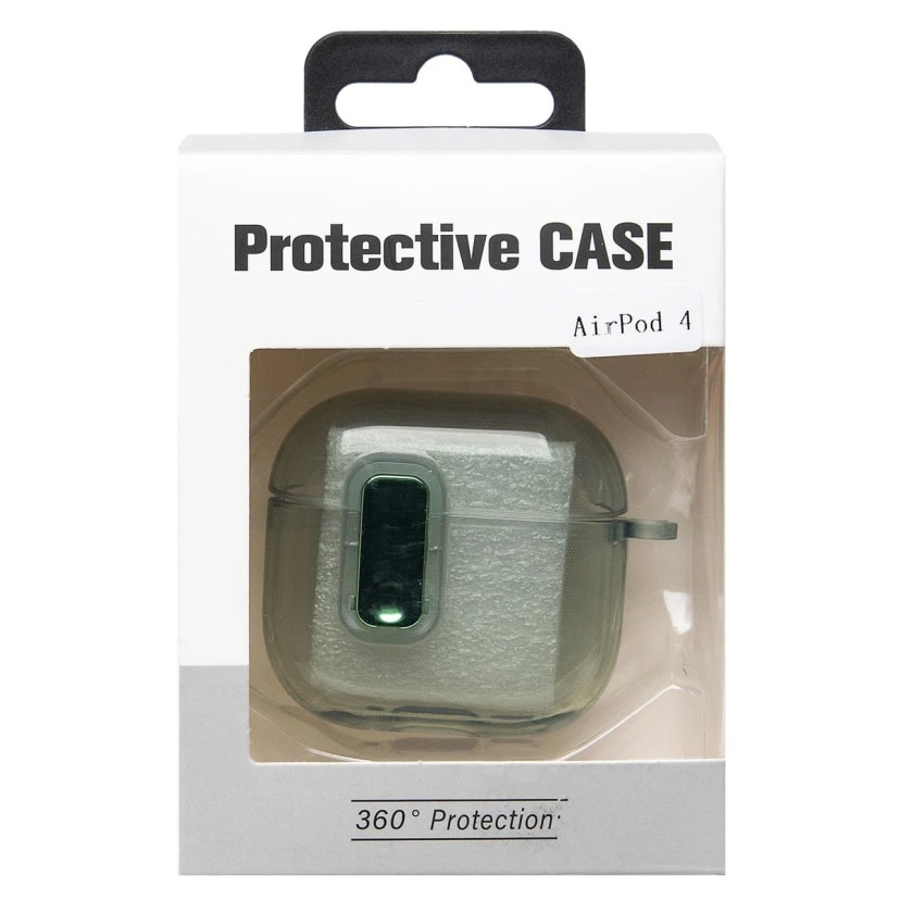 Чехол - SCP25 для кейса Apple AirPods 4 (transparent/green) 