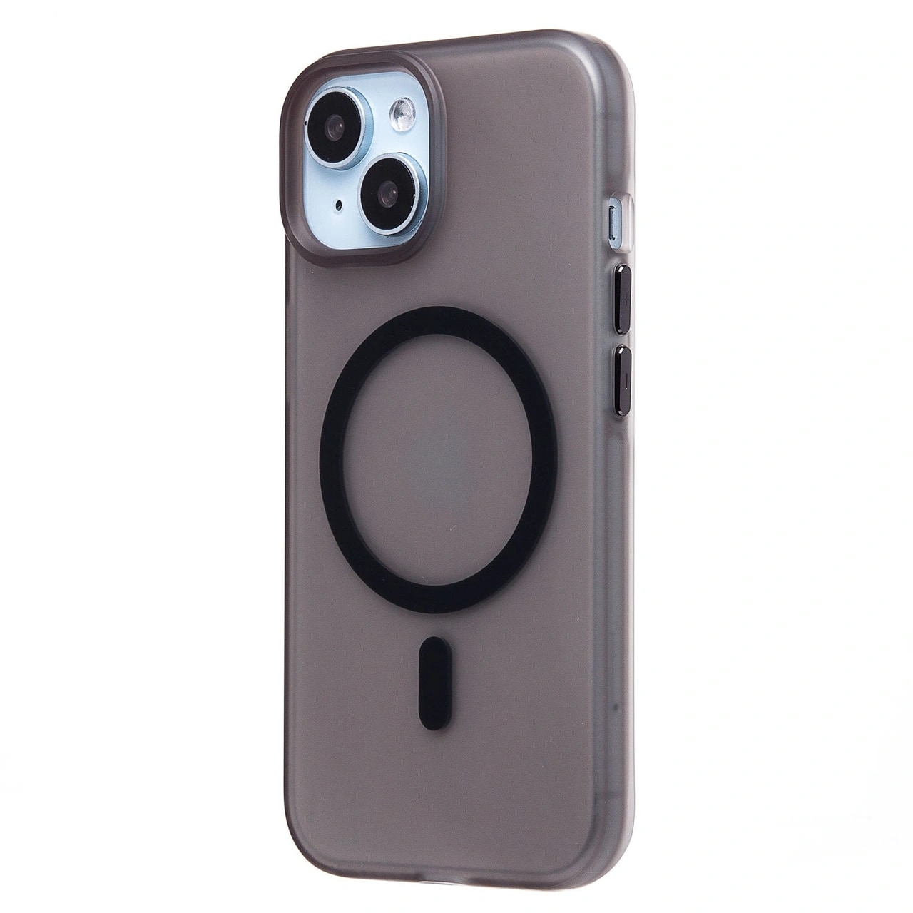 Чехол-накладка - SM038 SafeMag для Apple iPhone 15 (black/matte transparent) 