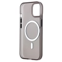 Чехол-накладка - SM038 SafeMag для Apple iPhone 15 (black/matte transparent)  — фото 2