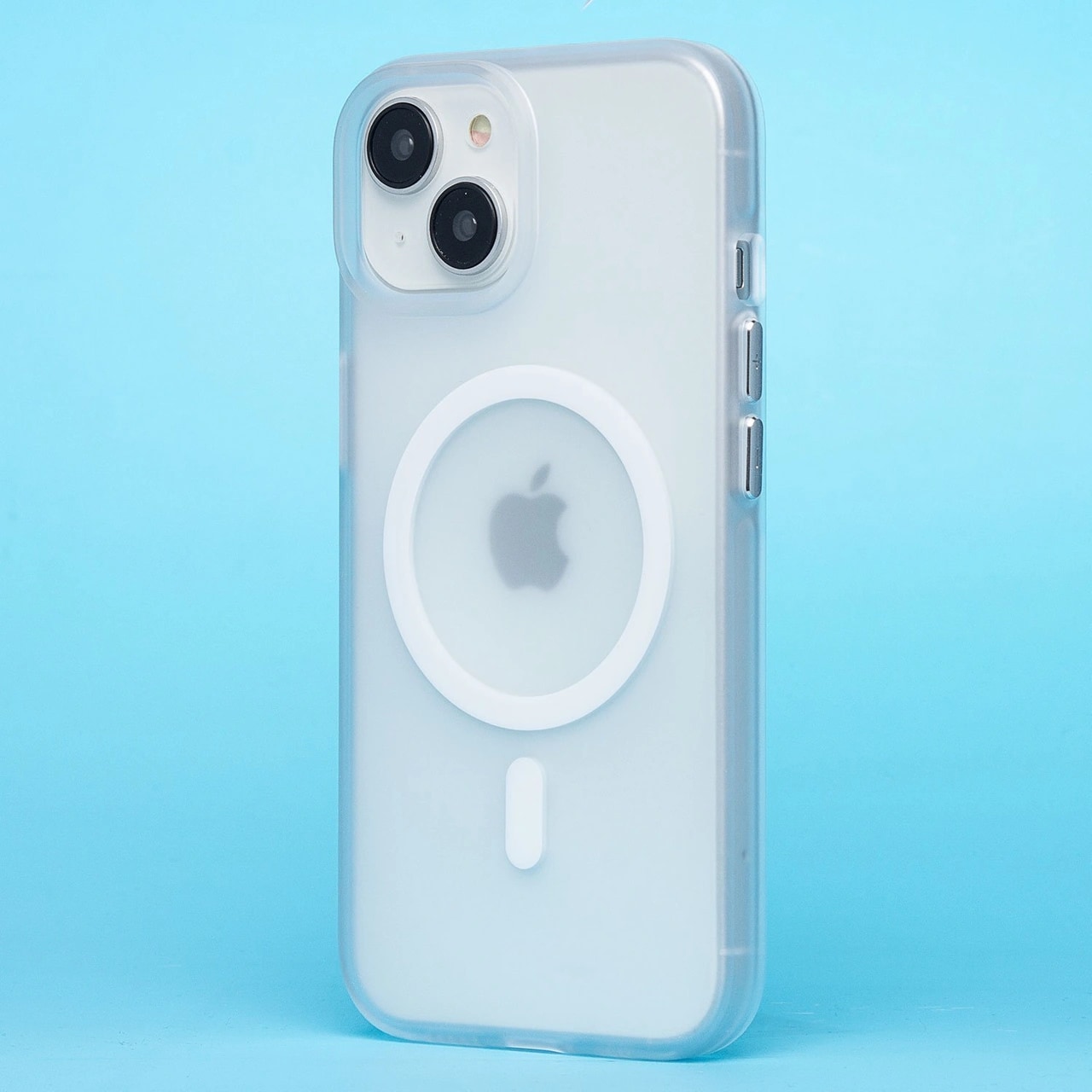 Чехол-накладка - SM038 SafeMag для Apple iPhone 15 (white/matte transparent) 