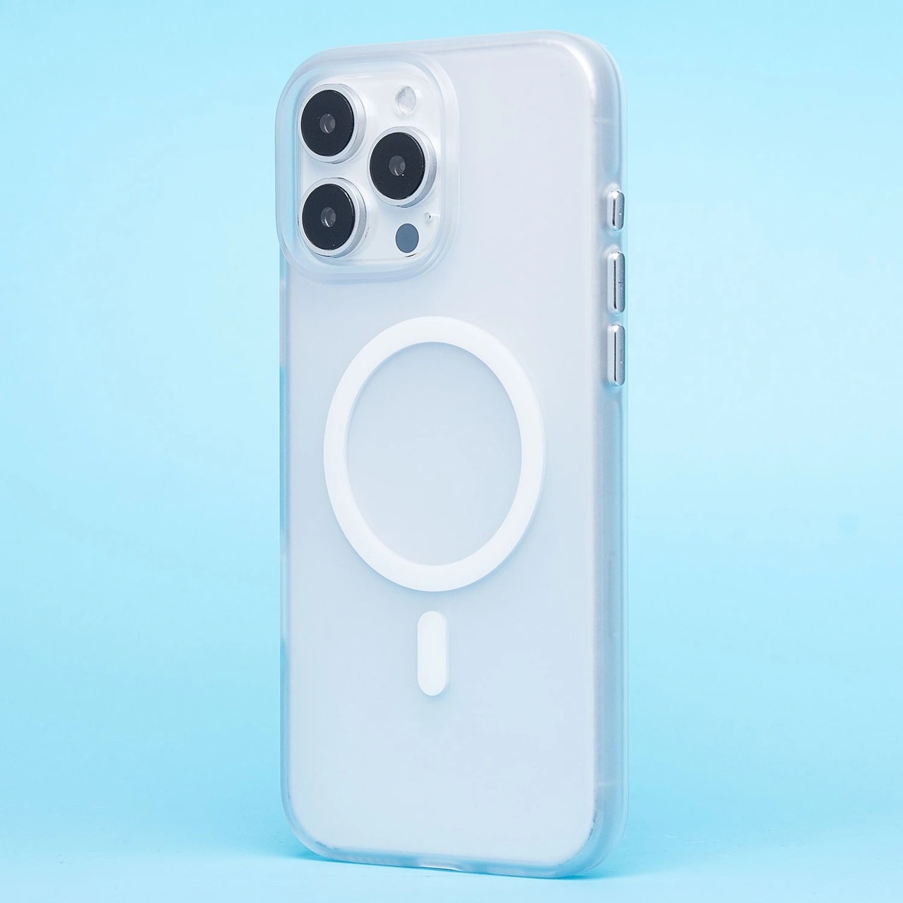 Чехол-накладка - SM038 SafeMag для Apple iPhone 16 Pro Max (white/matte transparent) 
